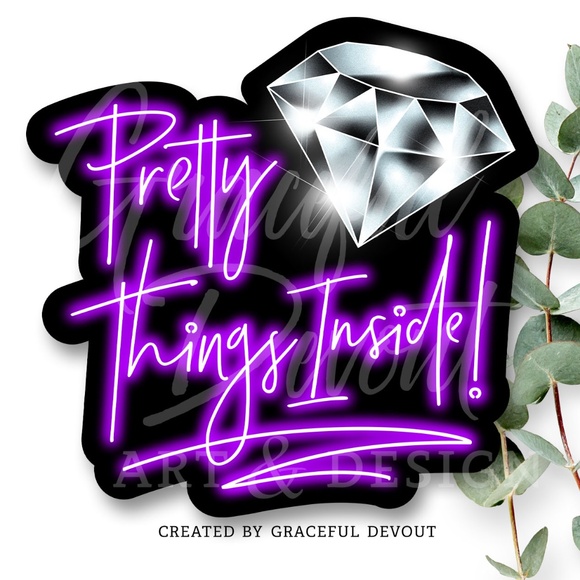 Graceful Devout Other - Pretty Things Inside! Sticker - 2" (Purple) (96ct.)[GD157-96]